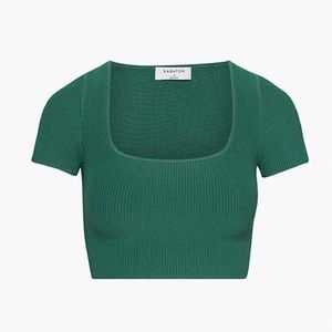 ARITZIA BABATON Scuplt Knit Squareneck Top